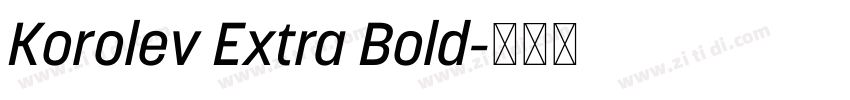 Korolev Extra Bold字体转换